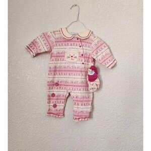 Vintage Lil Jellybean Long Sleeve Bodysuit A Pink Daisy New With Tags 6-9 Months
